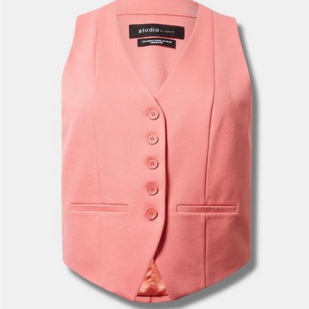Studio Luxe Ponte Vest  Tea Rose - Picture 3 of 3